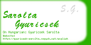 sarolta gyuricsek business card